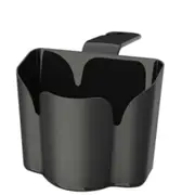 2Pc Car Back Seat Hook Trash Rubbish Garbage Can Mobile Phone Holder Storage Box (Black)
