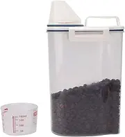 Airtight Pet Food Storage Container with Measuring Cup, Small Dog Food Container, Cat Food Storage Container with Pour Spout, Dry Food Dispenser for Dogs, Cats, Birds