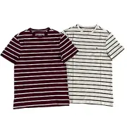 Tommy Hilfiger Men's Slim Fit Stripe Stretch Short Sleeve Crew Neck T-Shirt Tee