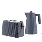 NEW Alessi Plisse Electric Kettle & Toaster Set Grey