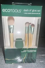 EcoTools Dash of Glow 5-Piece Makeup Brush & Sponge Limited Edition Gift Set NEW