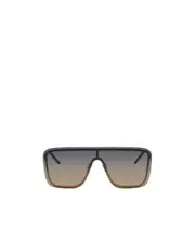 Logo shield metal frame sunglasses One size Gray