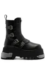 Kate Cate Spice Leather Platform Ankle Boots - Black - 39 (IT39 / UK6) 39 (IT39 / UK6)
