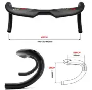 Full Carbon Bicycle Handlebar Road Bicycle Handlebar Stem Handle Handlebar 440mm