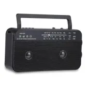 Portable AM FM Shortwave Radio with Bluetooth Speaker Plug in Wall, 3X D Cell