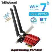 5.8 Gbps Wi-Fi 7 Bluetooth 5.4 PCI-E Intel BE200 Card 2.4/5/6 GHz For Windows 11
