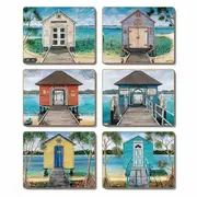 Country Kitchen Boathouse Cinnamon Cork Backed Placemats Set 6