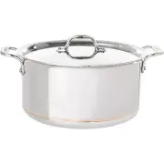 NIB All Clad Copper Core 5-ply Stainless Steel Stockpot with Lid, 8 qt