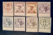 ENTI SEMISTATALI 1924 PROVE DI STAMPA SENZA SCRITTA CON FILIGRANA RARA SERIE