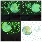 Star Decals Glow In The Dark Luminous Wall Stickers Sleeping On Moon