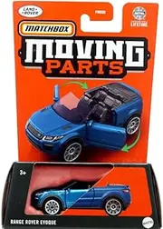 [Matchbox] Moving Parts Range Rover Evoque Blue, 1:64 Scale Die-Cast Car, Luxury SUV, 3 Years And Up, Unisex
