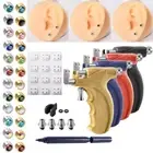 Steel Stud Helix Piercing Tool Safe Sterile Ear Piercing Device Nose Navel