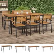Outdoor Table with Hairpin Legs Garden Dining Table Solid Wood Acacia vidaXL
