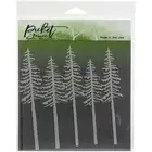 Picket Fence Studios Stencil 6"X6" - Evergreens