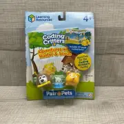 Learning Resources Coding Critters Pair a Pets Hunter & Scout w/Book 5 PreK+ NEW
