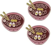 [AOKWAWALIY] Back Enamel Boutonniere Cartoon Brooch Enamel Lapel Pin Noodles Enamel Pin Foods Brooches Badge Brooch Pin Noodles Ramen Collar Brooch Jewelry Collar Pin Lapel Pin Red