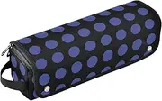 [sanluoli] 2-in-1 Curling Iron Travel Case and Heat Resistant Mat Large Capacity Hair Tool Organizer Dynamic Shading Patternblue Art Travel Bag for Hair Tools