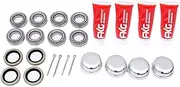 FKG Trailer Bearing Kit for 1-1/16 Inch Straight Spindles, Set of 4