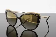 Dolce & Gabbana Sunglasses Women's Cat Eye DG4332 9116E Cube Black/Gold 57mm