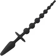 Anal Plug Vibrator Beads,Silicone Anal Step by Step Increase Vibrating Waterproof G-spot Anal Sex Toy