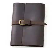 book jacket cover slipcase cow leather fit for 21x14.5x3cm customize brown W13