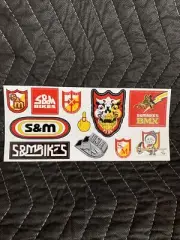 S&M BIKES DECAL SHEET 4" x 9" BMX BIKE DECALS STICKERS SUNDAY FIT CULT PRIMO