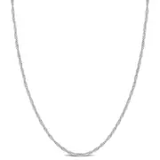 Original AMOUR Singapore Chain Necklace In Platinum, 16 In