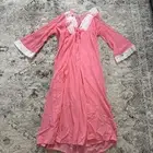 VTG Kmart Women's Long Pink Night Gown Size Medium W/ Robe NWT Lace Grannycore