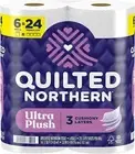 Septic Safe Ultra Plush Toilet Paper by Quilted Northern 6 Mega=24 Regular Rolls