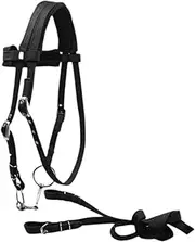 TENOL Horse Bridle with Reins Horse Riding Rope Synthetic Saddle Durable Side Pull Bridle Reins, Halter Equestrian Equipment