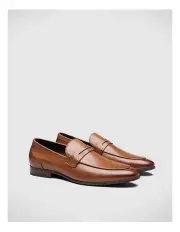[Politix] Leather Dress Loafer in Light Tan