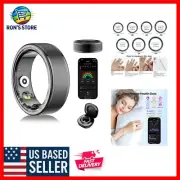Waterproof Fitness Tracker Ring - Heart Rate, Blood Oxygen, and Stress Monitor