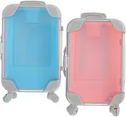 VERDANVERSE 2pcs Box Mini Trolley Case Trolley Style Lash Containers Simulation Trolley Boxes Trolley Candy Lash Boxes Mini Suitcase Lash Boxes Simulation Candy Boxes Tiny Suitcase Plastic