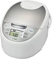 Tiger 10 cup 1.8L JAX-S18A Multi-Functional MicroComputer Heating Rice Cooker, Slow Cooker, Food Steamer, Programmable Multi Cooker with LCD Display Made in Japan - Australian Model
