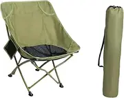 Amagogo Folding Camping Chair Outdoor Moon Chair Non Slip Heavy Duty Camp Stool Beach Chair Portable Chair for Beach Sporting Events