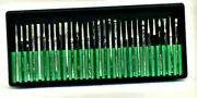 Diamond Burr set, box of 30 assorted tips for OPALS and GEMSTONES