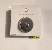 *NEW* Google Nest 3rd Gen Smart WiFi Learning Thermostat Stainless Steel T3007ES