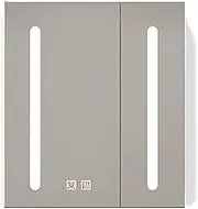 Bathroom Mirror Storage Cabinet, LED Mirror Medicine Cabinet with Lights, Wall Mounted Bathroom Mirror, Dimmable Anti-Fog Makeup Mirror, 50/60/70cm(60x13x80cm)