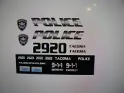 Tacoma Washington Police Vehicle Decals 1:43