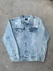 South Pole Light Sand Y2K Blue Denim Light Wash Men’s Jean Jacket Xl