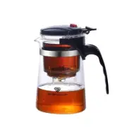 Heat Resistant Glass Teapot One-Click Filter Tea Pot with Strainer Tea Maker