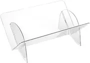 Luxshiny Acrylic Desktop Bookcase, Book Storage Organizer Bookshelves Clear Modern Tabletop Storage Rack for Office Home Shelf Display for Cd/Magazine/Book