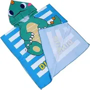 ULDIGI 1pc Creative Cartoon Hooded Bathrobe Towel for Soft Absorbent Microfiber Bathing Poncho for Home Beach Pool and Travel Quick Drying and Breathable Design Dinosaur Print