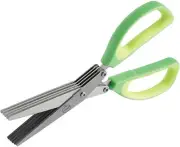 Mastrad of Paris 5 Blade Stainless Steel Herb Shears / Scissors in Green F24208