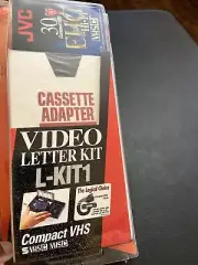 JVC Compact Cassette Adapter C-P7U Motorized VHS-C to VHS With Blank Tape NOS