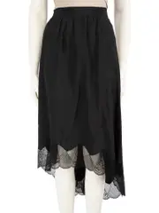 Black Silk Guitar Pattern Skirt
