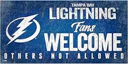 NHL Tampa Bay Lightning Unisex Tampa Bay Lightning Fans Welcome Sign, Team Color, 6 x 12