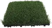 Totority Artificial Grass Turf Tile Realistic Outdoor Turf for Garden Patio and Balcony DIY Interlocking Carpet for Flexible Landscaping and Easy Relocation