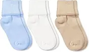 [Jefferies Socks] boys Seamless Cotton Turn Cuff Socks 3 Pack
