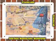 METAL SIGN - New York Postcard - Marble Quarry, Gouverneur, N. Y.